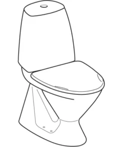 Alternative view of Ifö Silia golvstående WC dolt S-lås