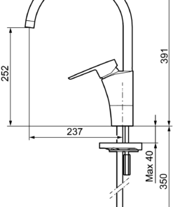 Alternative view of Köksblandare Mora Cera K5 utan diskmaskinsavstängning