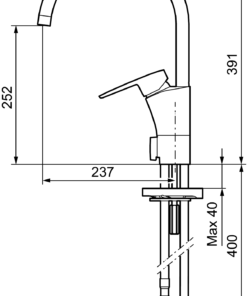Alternative view of Köksblandare Mora Cera K5 med diskmaskinsavstängning